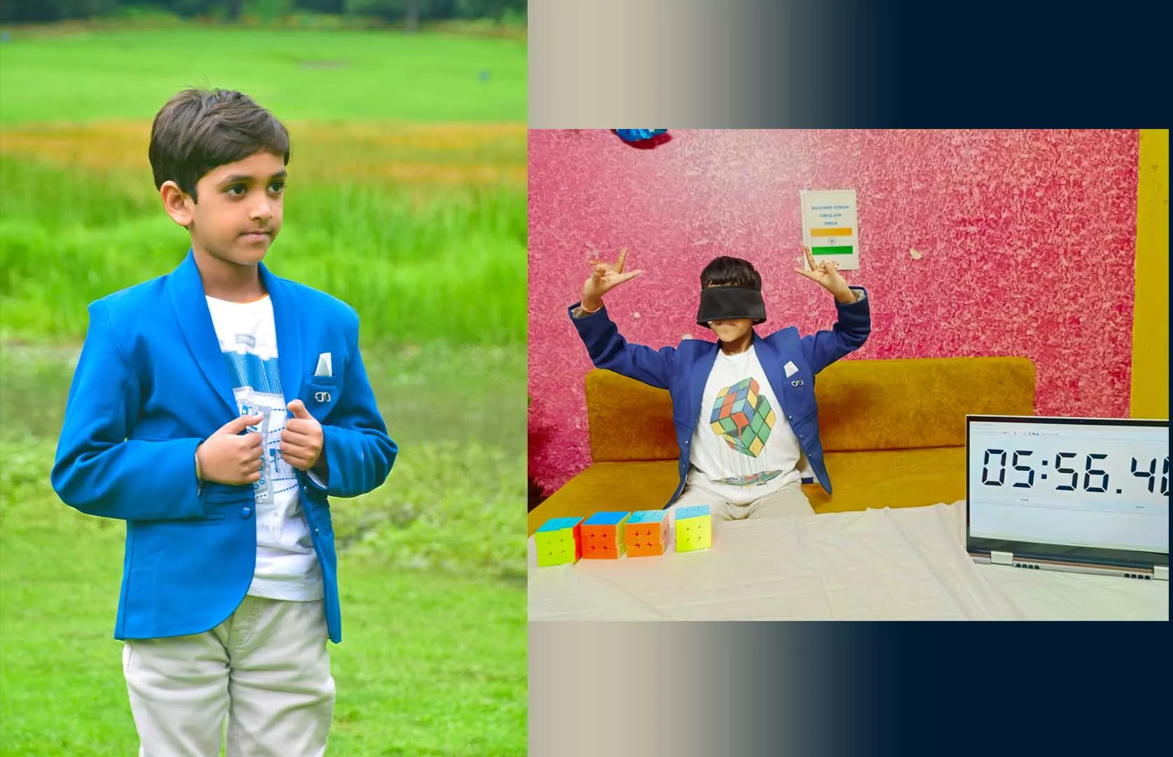 YOUNGEST TO SOLVE MAXIMUM 3 X 3 RUBIK’S CUBES BLINDFOLDEDLY (WITHOUT MEMORIZING THE SCRAMBLED PATTERN BEFORE BLINDFOLDING)"