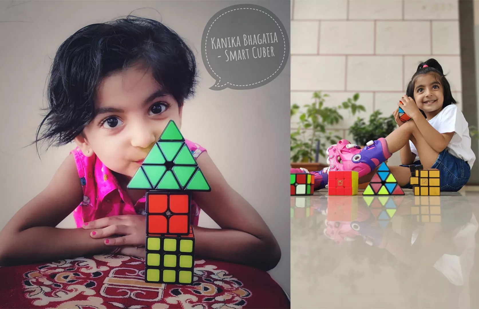 MAXIMUM DIFFERENT TYPES OF RUBIK’S CUBES SOLVED WHILE DOING INLINE SKATING