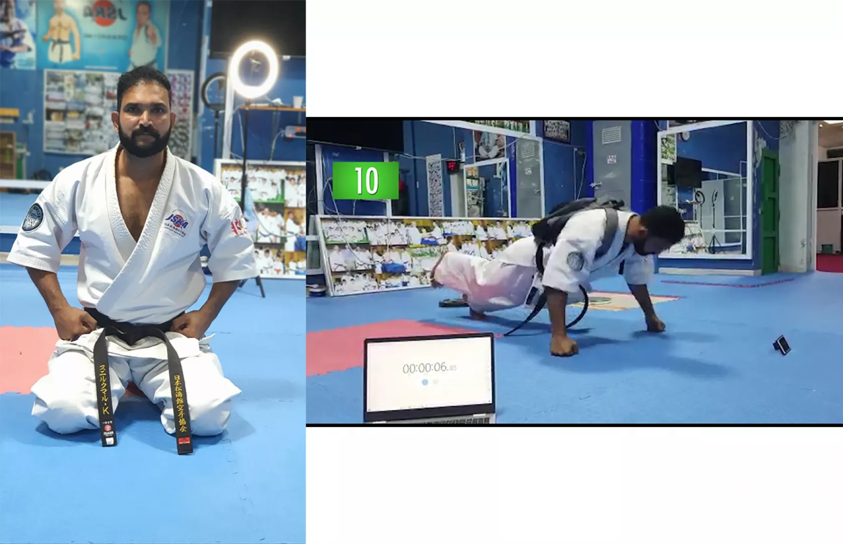 MOST KNUCKLE PUSH UPS WITH ONE LEG RAISED CARRYING 10 KG BACKPACK ON BACK IN 30 SECONDS