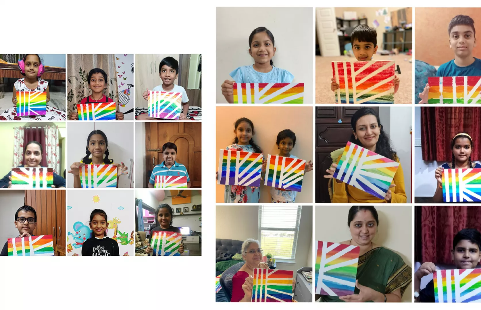 MAXIMUM PEOPLE PAINTED RAINBOW ABSTRACT CANVAS (ONLINE MULTIPLE VENUES)"