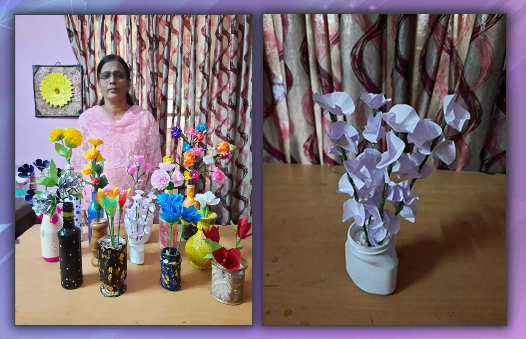 MAXIMUM HANDMADE FLOWER SETS MADE WITH DIFFERENT MATERIALS