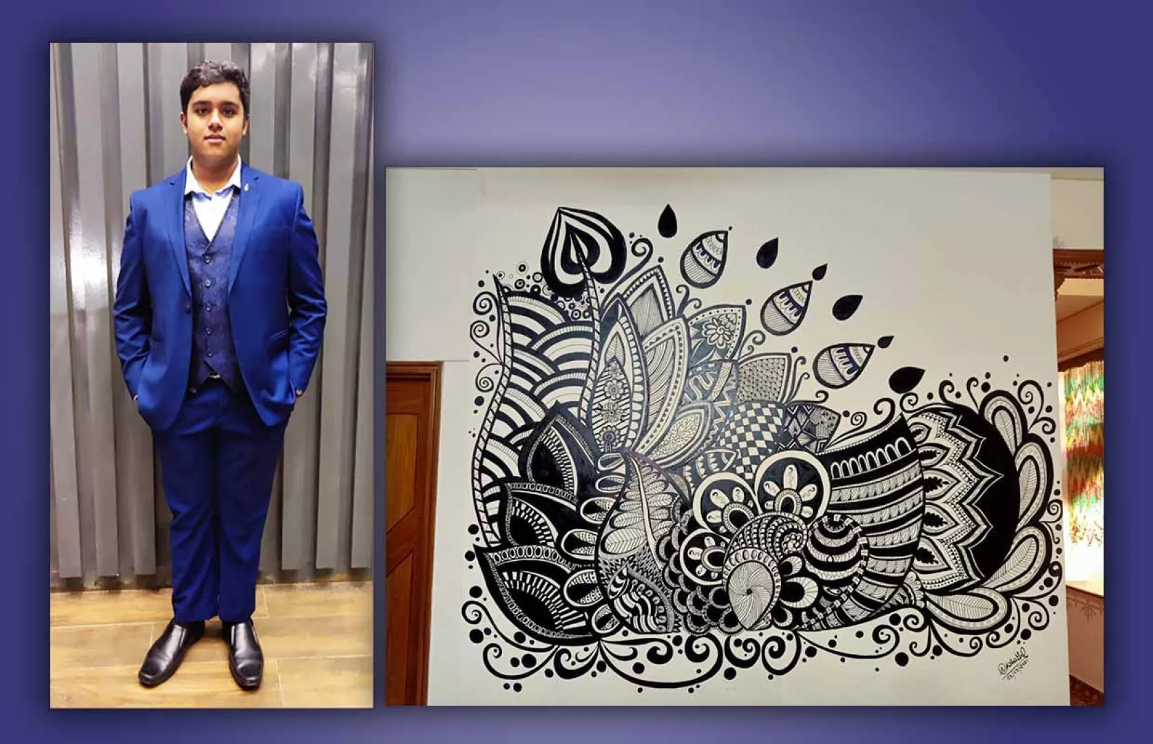 LARGEST ZENTANGLE WALL PAINTING