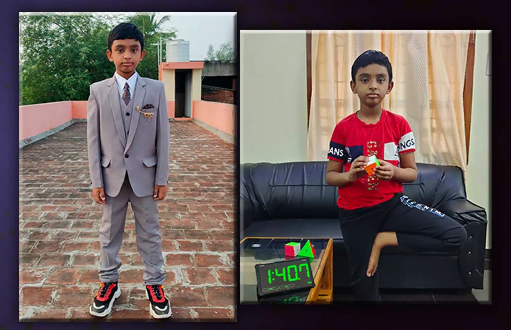 YOUNGEST TO SOLVE MAXIMUM RUBIK’S CUBES WHILE STANDING ON ONE LEG AND ANSWERING NAMES OF INVENTORS