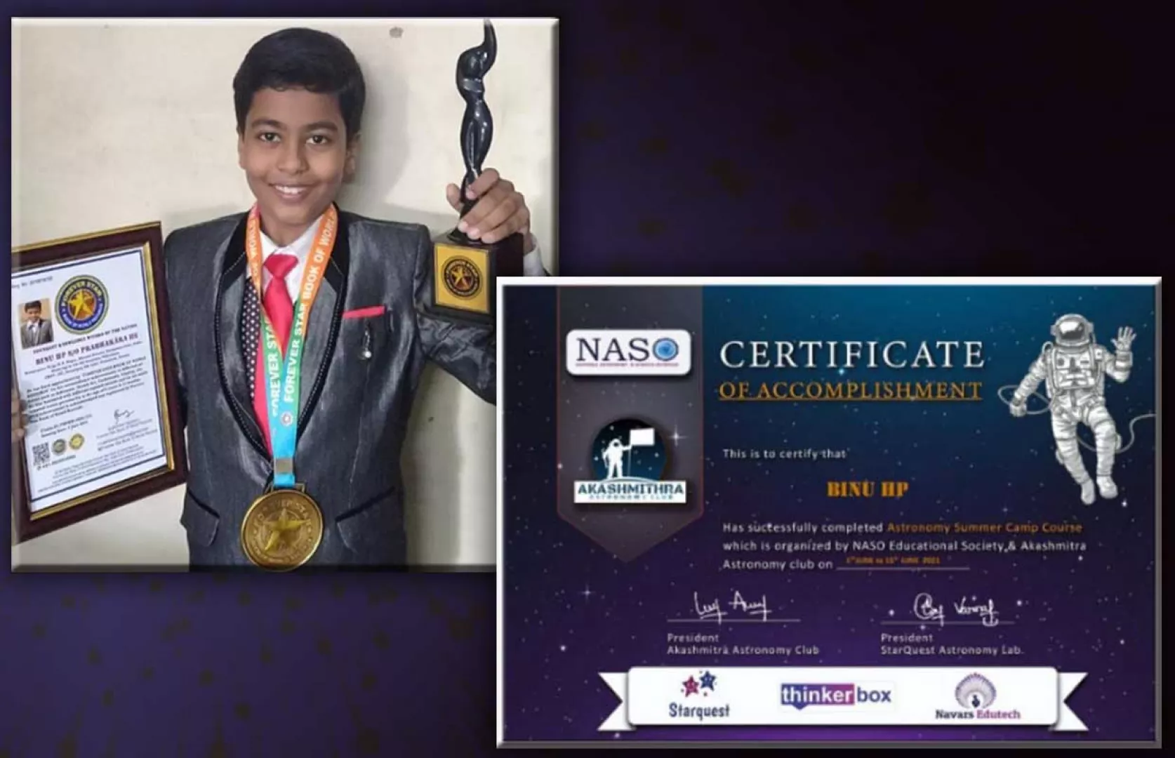 MAXIMUM CERTIFICATES ACHIEVED BY A KID