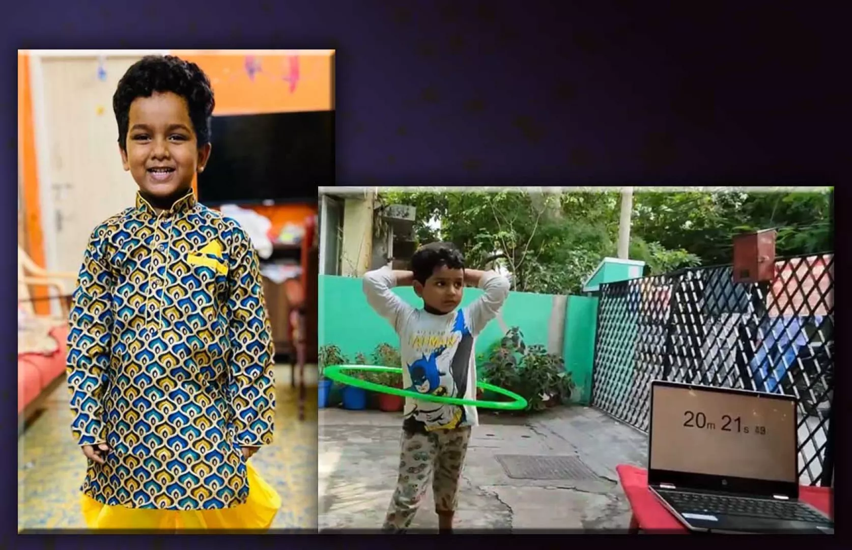 YOUNGEST BOY TO PERFORM MAXIMUM HULA HOOP SPINS AROUND WAIST
