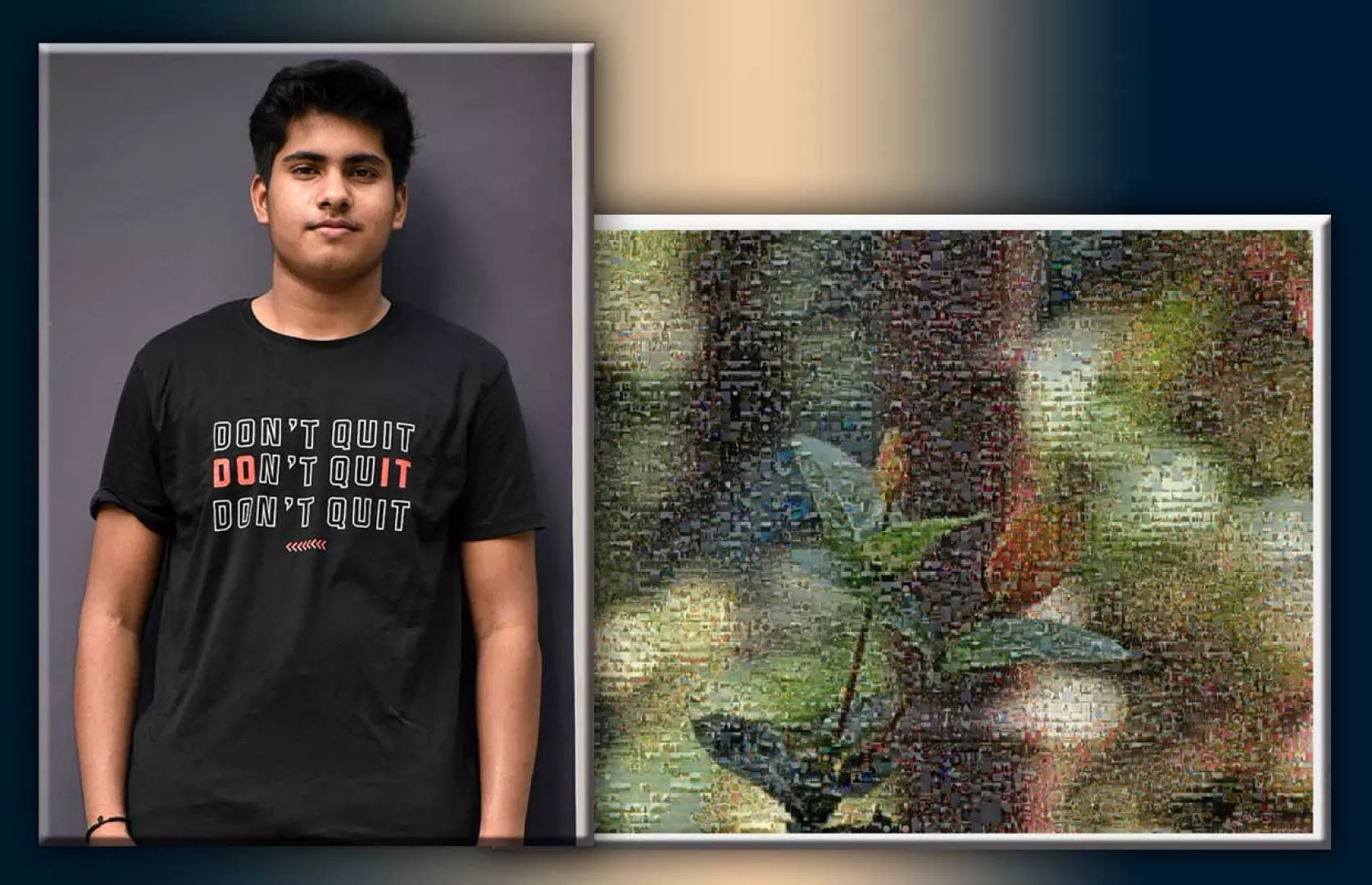 MOST SELF CAPTURED PICTURES TO MAKE A DIGITAL PHOTO MOSAIC OF LEAF