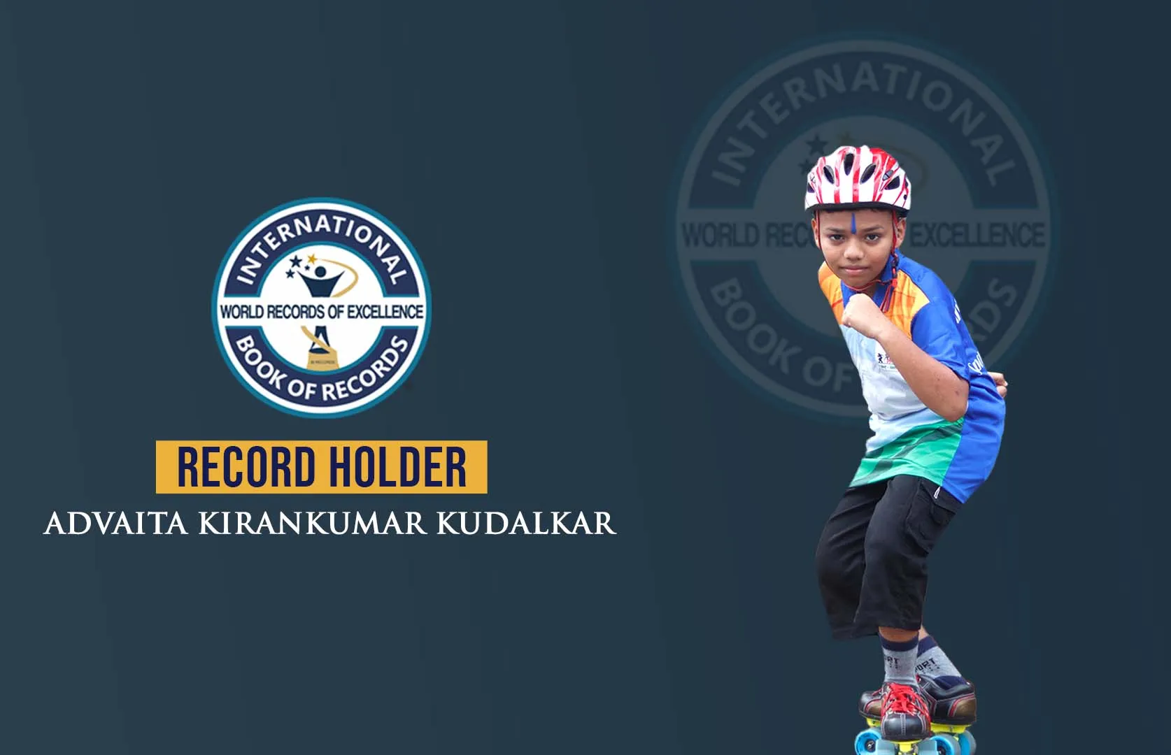 YOUNGEST TO COVER 5 KM BY DOING ROLLER SKATING BLINDFOLDEDLY