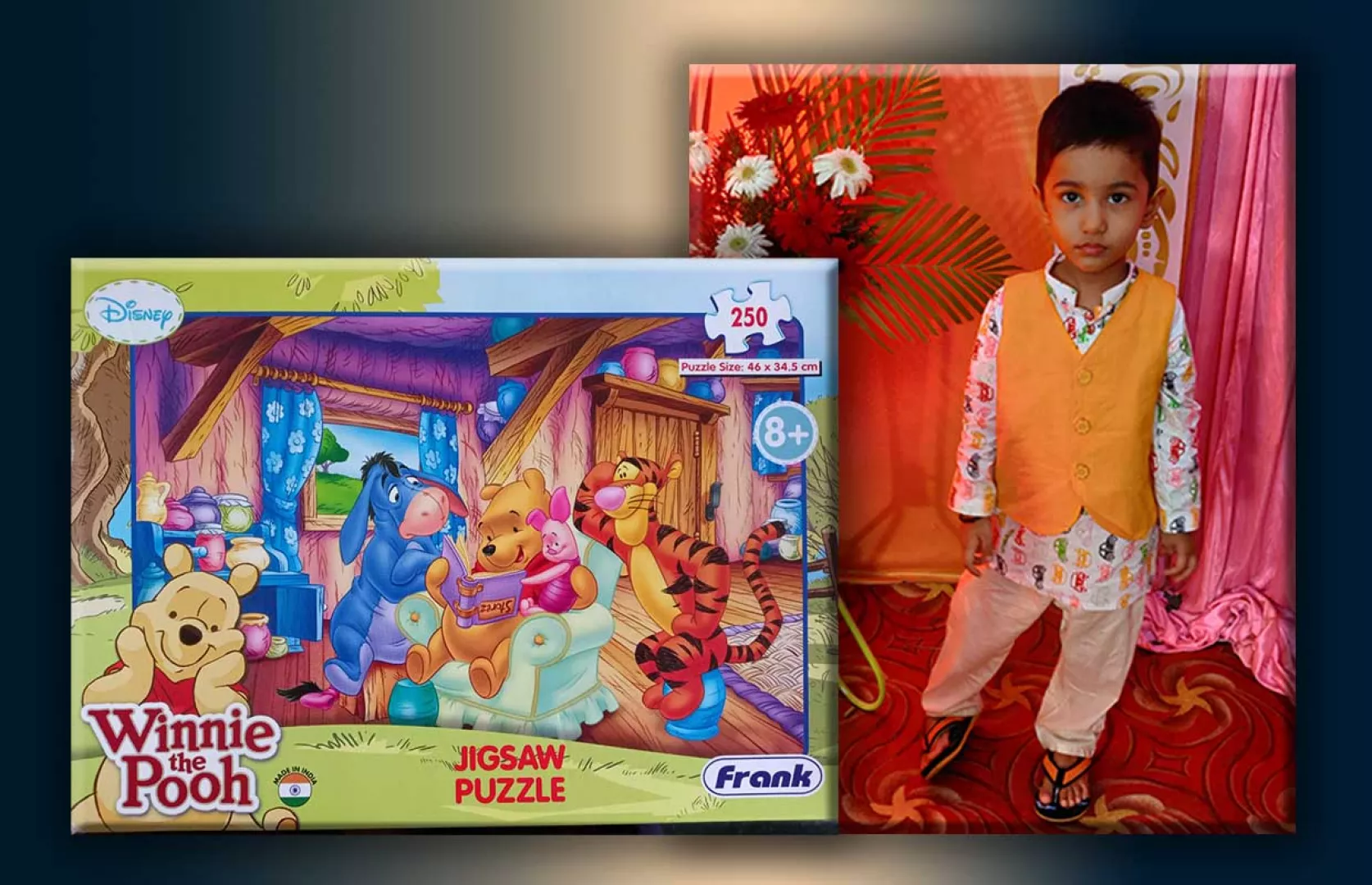YOUNGEST TO SOLVE 250 PIECES WINNIE THE POOH JIGSAW PUZZLE IN SHORT TIME