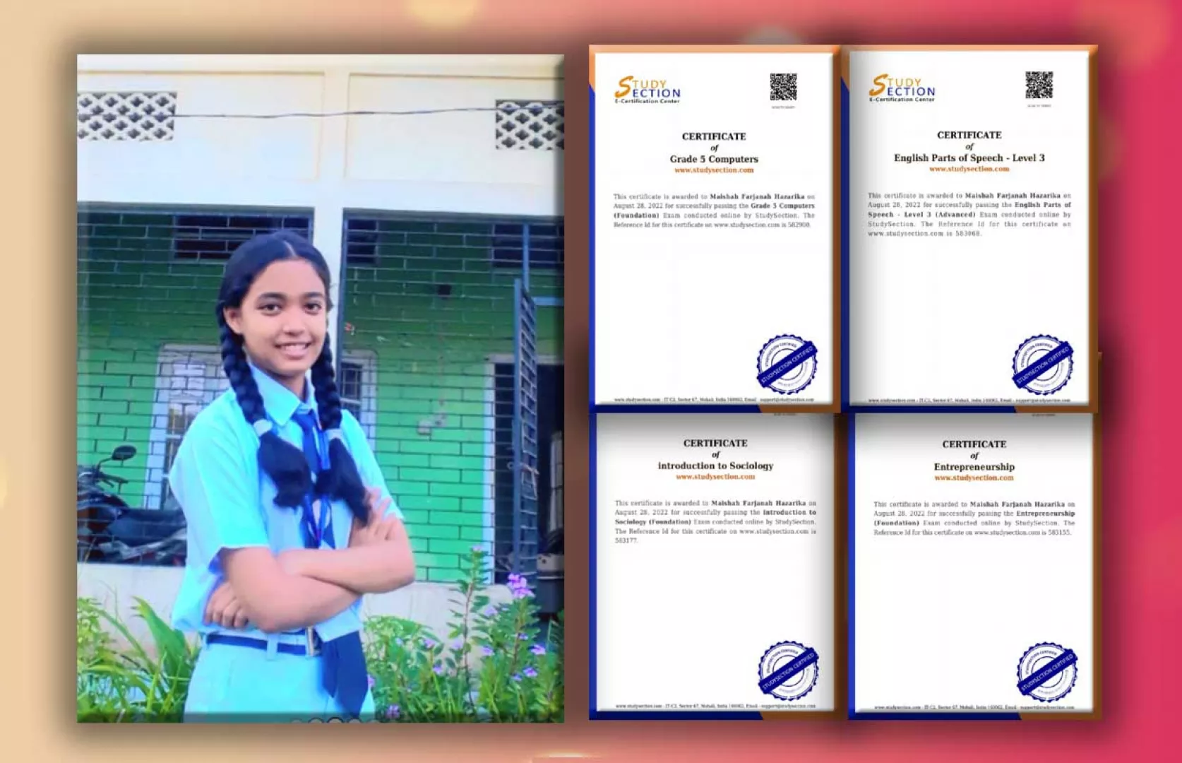 MAXIMUM ONLINE CERTIFICATES ACHIEVED FROM VARIOUS PLATFORMS IN ONE DAY BY A KID