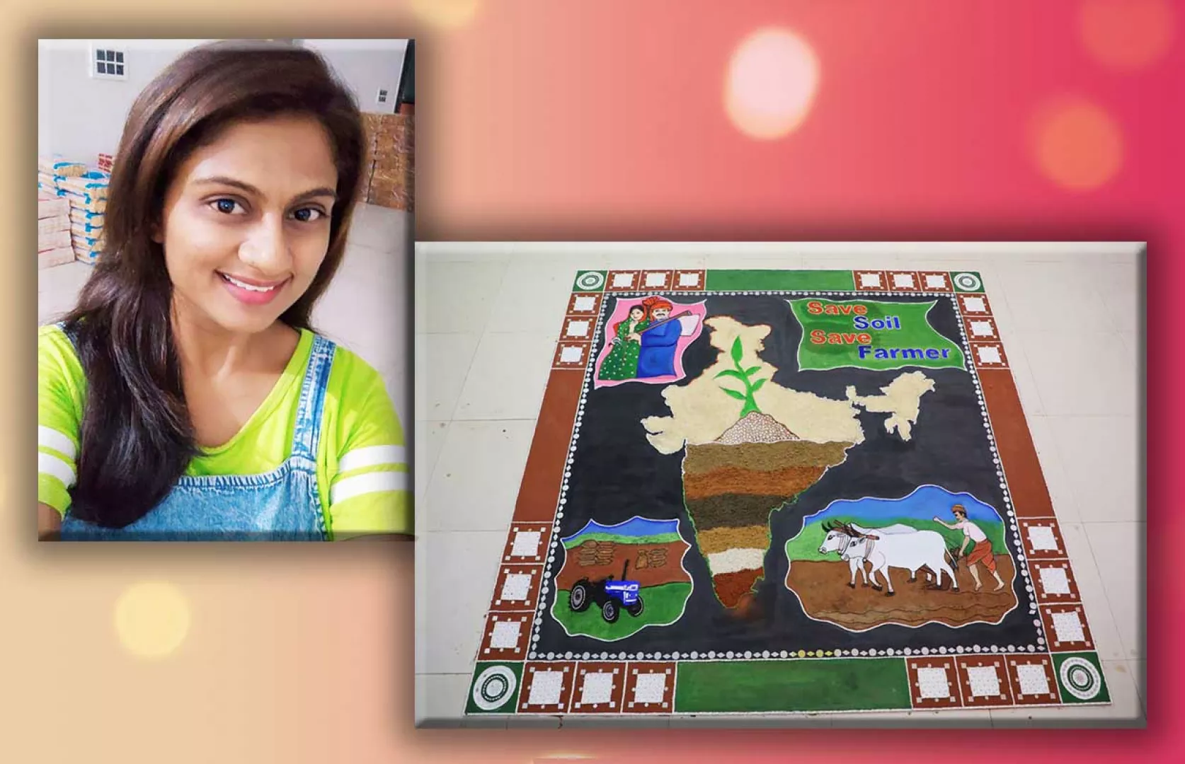 LARGEST SOIL PAINTING USING MOST TYPES OF SOIL WITH LIPPAN ART
