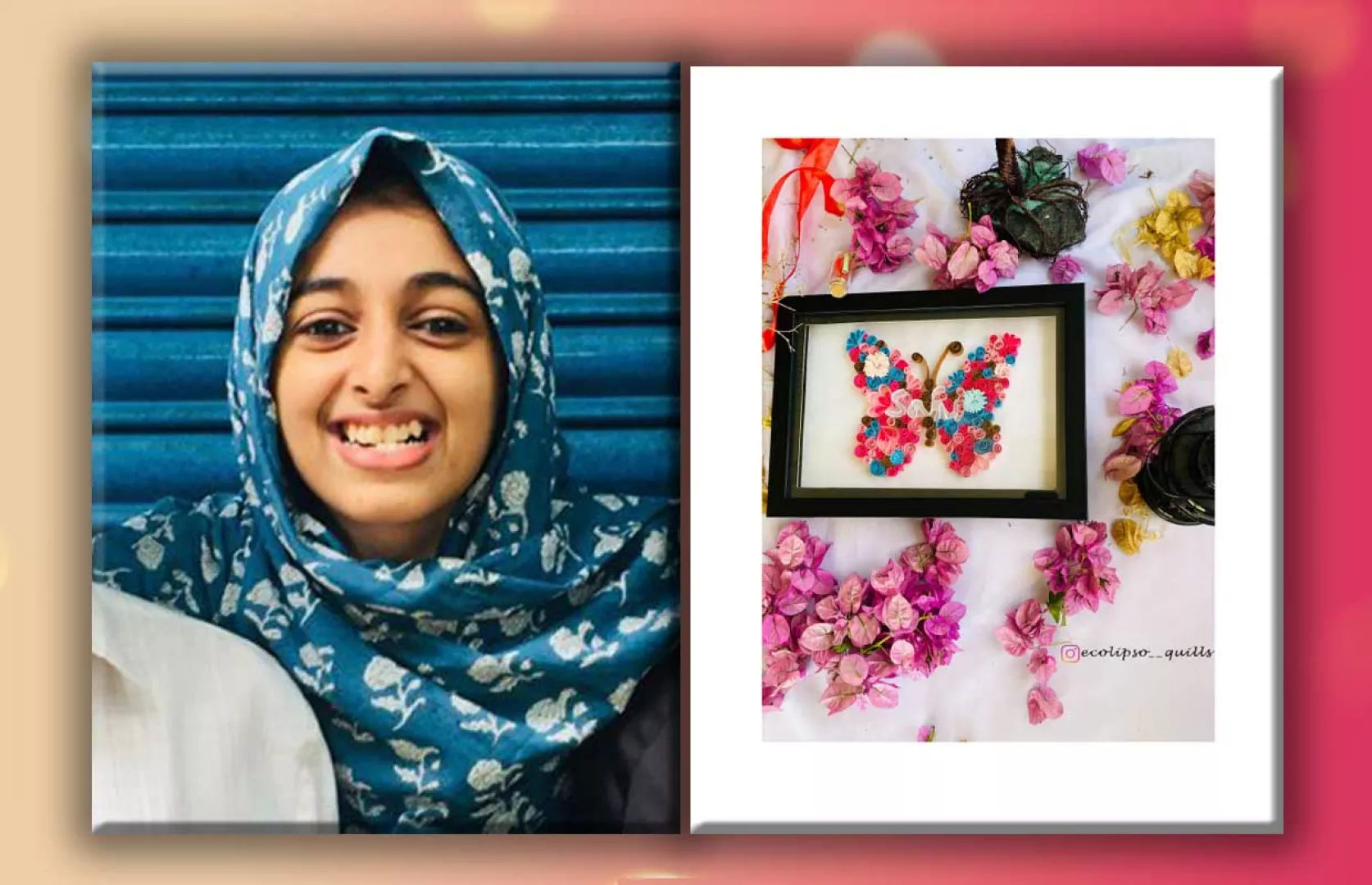 YOUNGEST TO MAKE MAXIMUM ARTWORKS BY DOING QUILLING PAPER ART