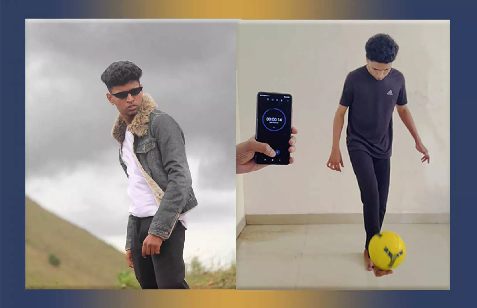 MAXIMUM FOOTBALL JUGGLES WITH SINGLE LEG IN 15 SECONDS”
