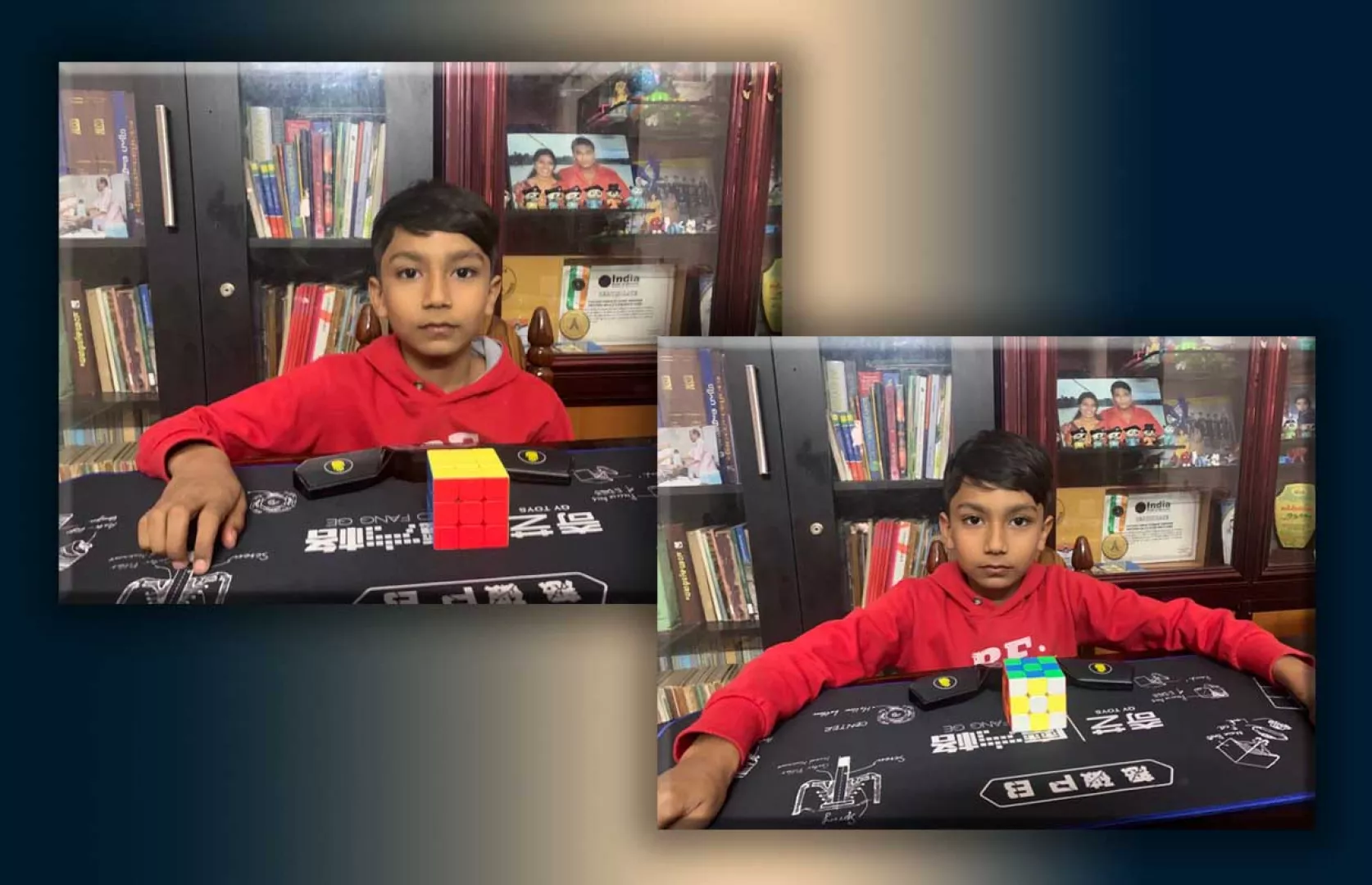 FASTEST TO MAKE A CHECKERBOARD PATTERN ON 3 X 3 RUBIK'S CUBE BY A KID