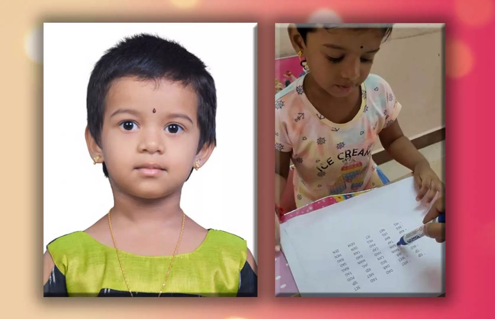 YOUNGEST TO READ 200 THREE LETTER WORDS IN SHORT TIME