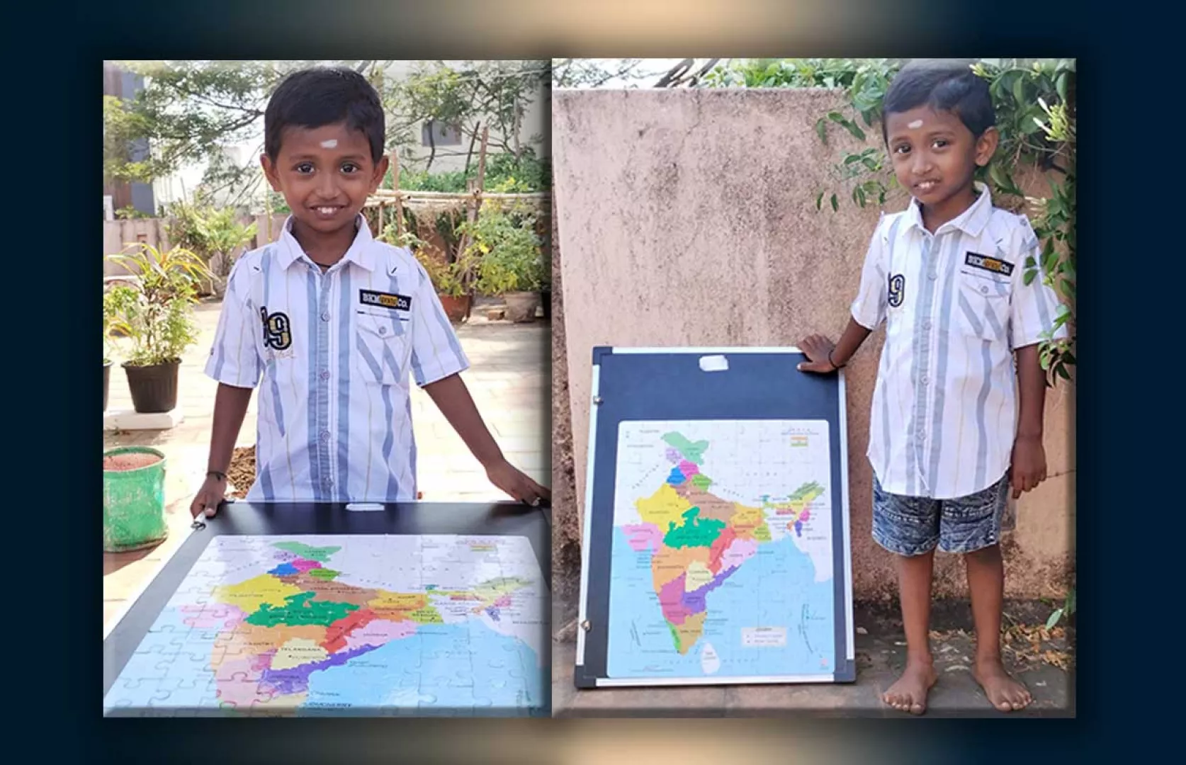 YOUNGEST TO SOLVE  INDIAN MAP JIGSAW PUZZLE OF 100 PIECES IN SHORT TIME