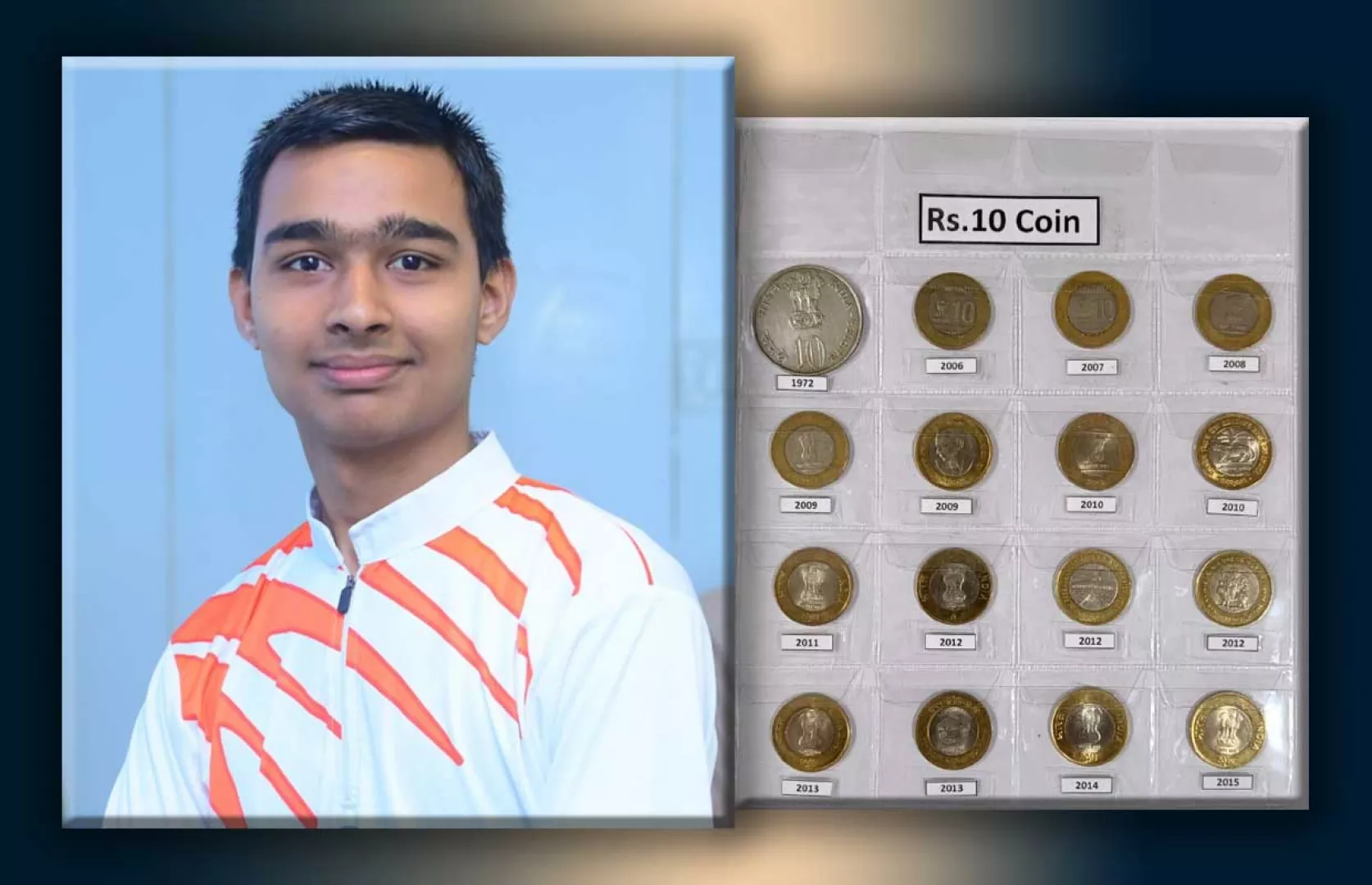 YOUNGEST TO HAVE MAXIMUM COLLECTION OF DIFFERENT 10 RS INDIAN COINS