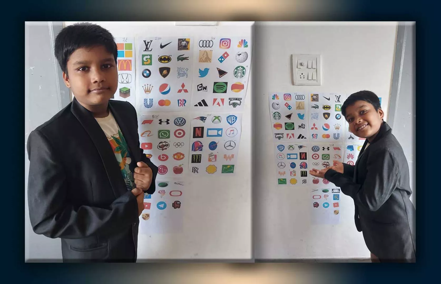 FASTEST TO IDENTIFY AND RECITE NAMES OF 100 LOGOS WHILE STAYING IN A URDHVA DHANURASANA POSTURE (KID)