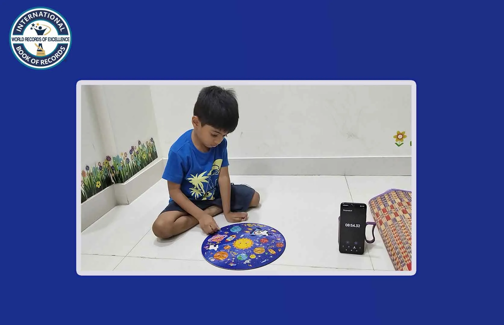 FASTEST TIME TO SOLVE 67 PIECES JIGSAW PUZZLE OF SOLAR SYSTEM (KID)