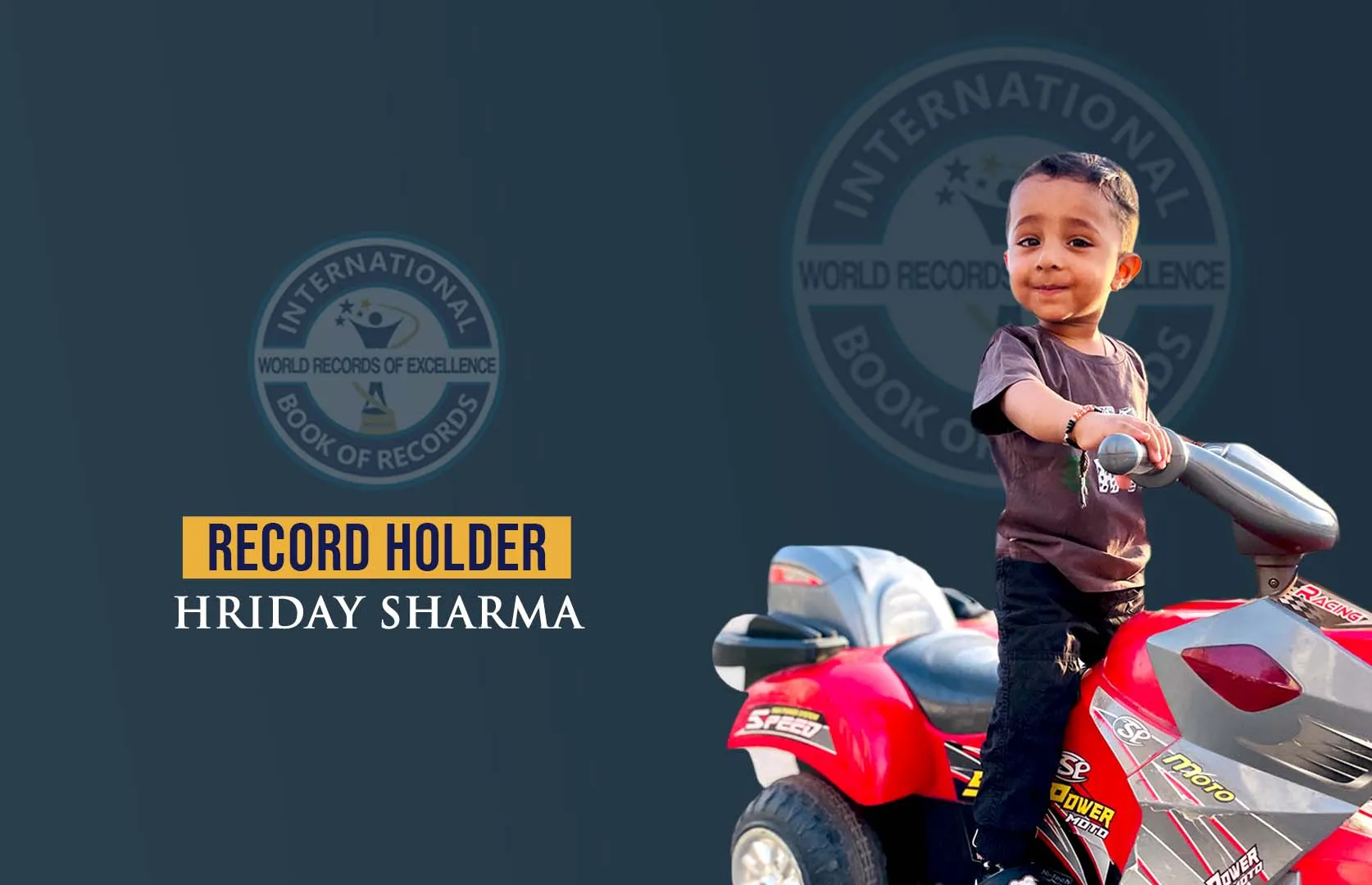 FASTEST TO COVER 300 METER ON ELECTRIC MOTOR BIKE (TODDLER)