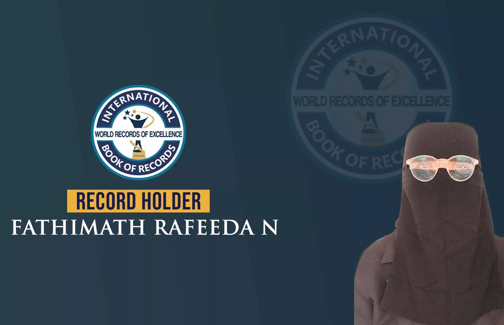 YOUNGEST TUTOR TO TEACH ISLAMIC STUDIES (FEMALE)