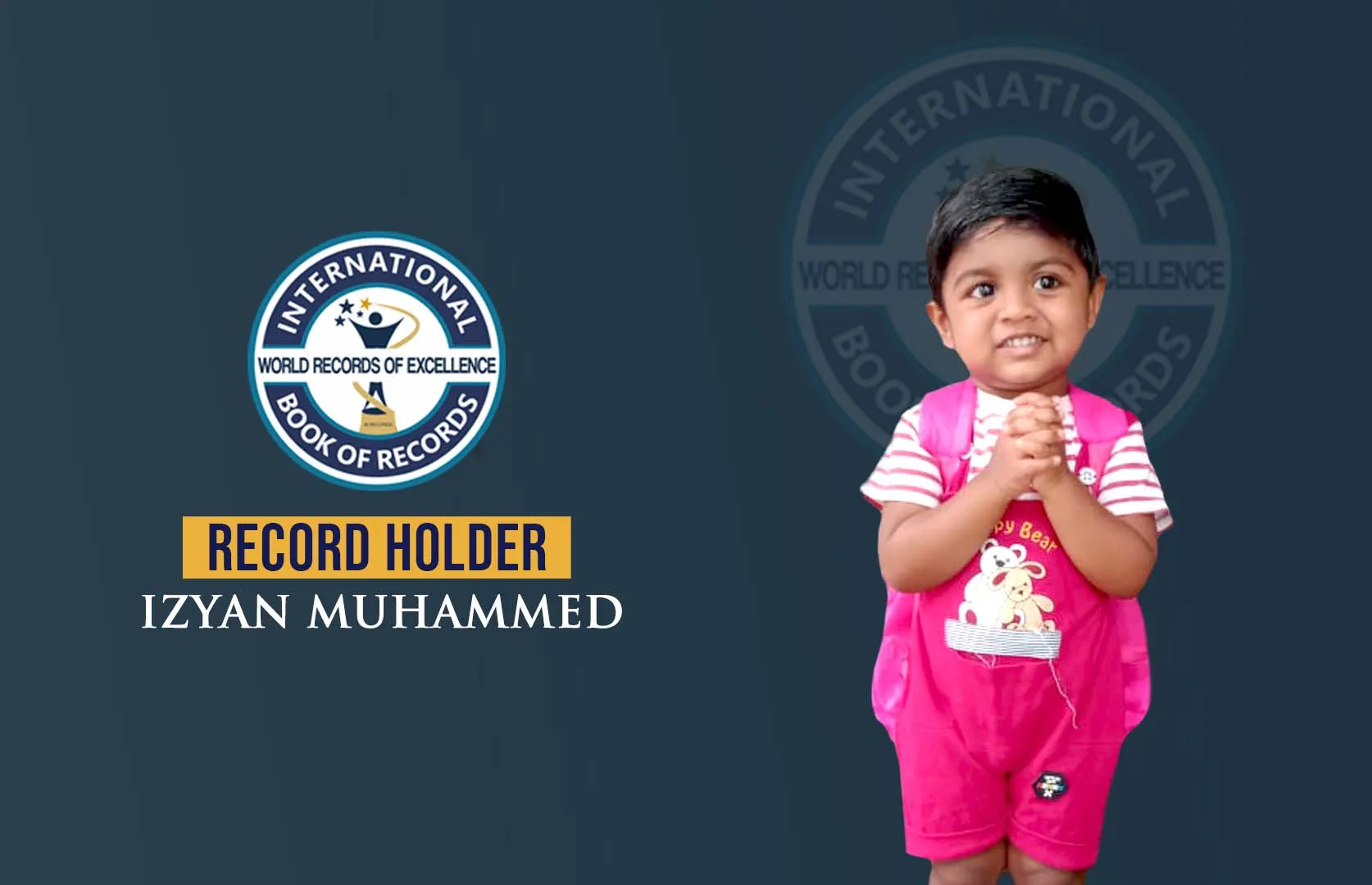 FASTEST RECITATION OF ENGLISH ALPHABETS BY A TODDLER