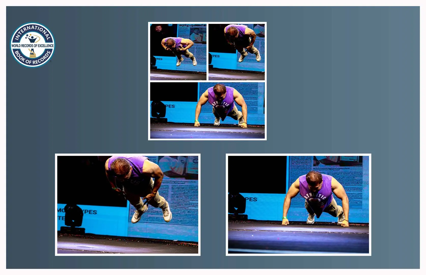 YOUNGEST TO PERFORM MOST PUSH-UPS OF MAXIMUM TYPES IN ONE MINUTE