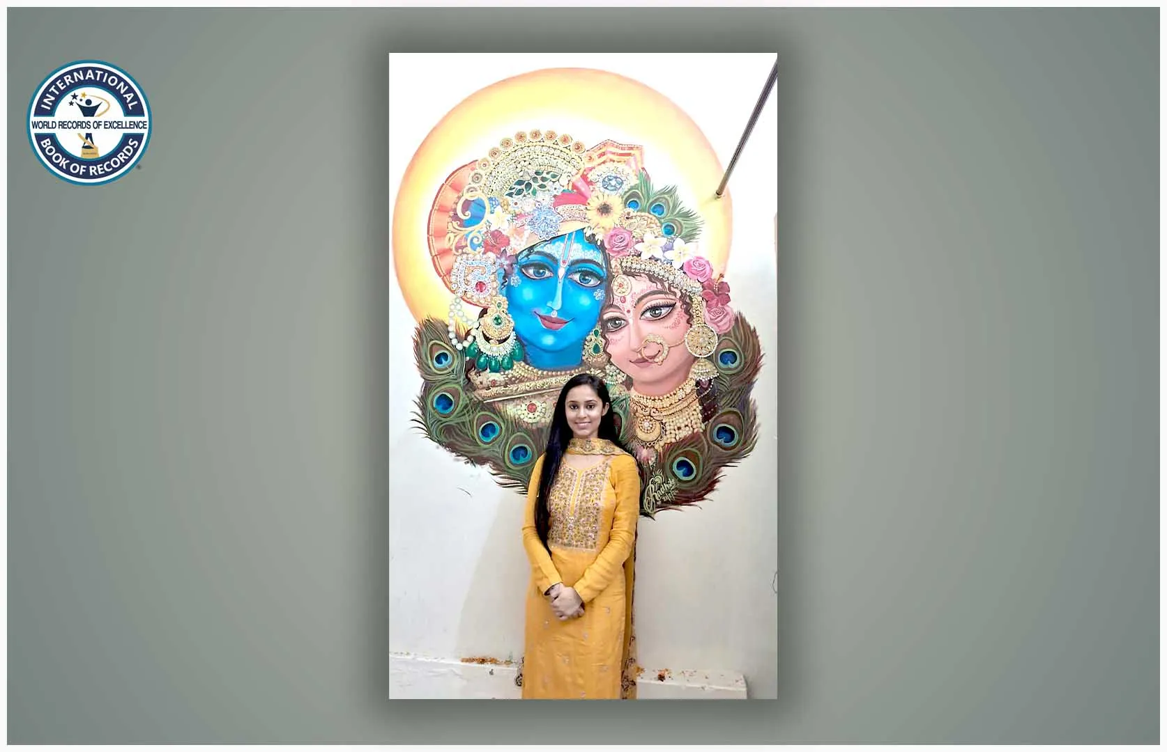 BIGGEST RADHA KRISHNA WALL PAINTING