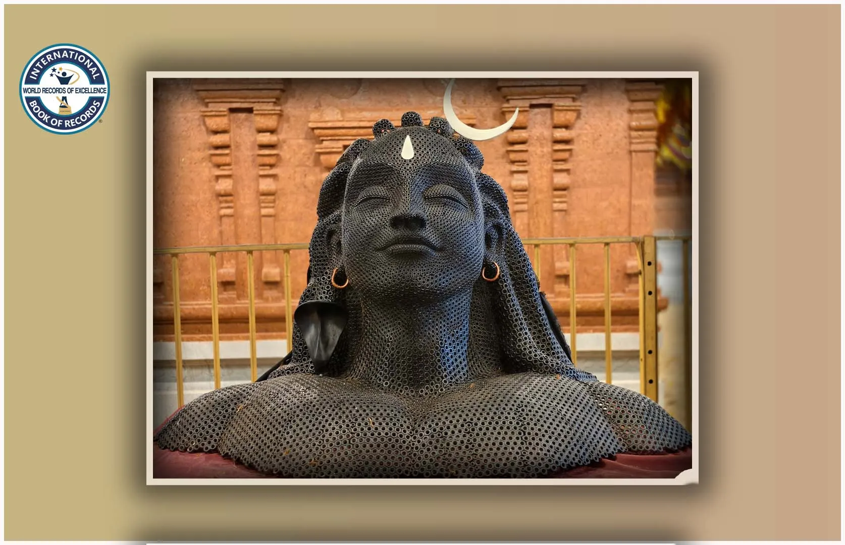 YOUNGEST TO MAKE BIGGEST SCULPTURE OF LORD SHIVA BY USING METAL NUTS